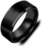 MEENAZ Black Stainless Steel Heart Love Couple Rings (Set of 2) - Fast Shipping to USA & Canada - Image 5