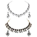Brado Gold & Silver AD Choker Necklace Set - Fast Shipping to USA & Canada - Image 2