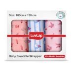 LuvLap Cotton Muslin Swaddle Set, Pack of 3 - Fast Shipping to USA & Canada - Image 2