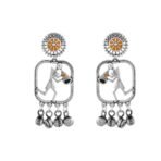 Voylla Warli Raat Ke Dhai Bhaje Koi Shehnai Baje Earrings Danglers Earrings For Women|Enamel|Summer|Gift For Her|Oxidised| - Fast Shipping to USA & Canada - Image 5