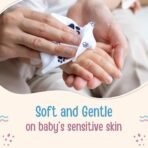 LuvLap Muslin Cotton Baby Washcloth Stars & Balloons, Pack of 6 - Fast Shipping to USA & Canada - Image 4