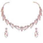 Brado Rose Gold Stone Studded Necklace Set - Fast Shipping to USA & Canada