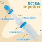 LuvLap Silicone Baby Food Feeder 90ml, Blue - Fast Shipping to USA & Canada - Image 3