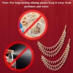 The Luxor Zinc Alloy Gold Plated Two-Layered Long Pearl Ear Chain, Hair Chain Accessories for Earring, Heavy Jhumka, Jhumki for Women And Girls - Fast Shipping to USA & Canada - Image 4