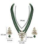 I Jewels Gold Plated Kundan & Pearl Necklace Set (ML311) - Fast Shipping to USA & Canada - Image 7
