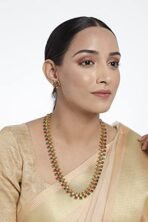 I Jewels 18K Gold Plated South Indian Multicolour Stone Long Necklace & Earrings (MC041) - Fast Shipping to USA & Canada - Image 4