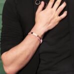 MEENAZ Bracelet for Men Stainless Steel | Aum Om Kada for men Bracelets | Bracelet for Boys Rose Gold,Kada | Waterproof, Anti-tarnish Bracelet golden, Rust-free, Skin friendly | 8 mm Bracelets for Men - Fast Shipping to USA & Canada - Image 6