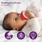 LuvLap Wide Neck Feeding Bottle 150ml, Stars - Fast Shipping to USA & Canada - Image 3