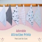 LuvLap Muslin Cotton Baby Washcloth Stars & Balloons, Pack of 6 - Fast Shipping to USA & Canada - Image 5