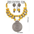 Shreyadzines Fashion Afghani Silver Oxidized Beaded Ethnic Handmade Tribal Statement Choker Thread Pendant Necklace Earrings Jewelry Set - Fast Shipping to USA & Canada - Image 6