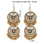 Shreyadzines Stylish Navratri Garba Sale Oxidized Oxidised Silver Maang Tikka Earrings Combo for Women and Girls - Fast Shipping to USA & Canada - Image 5