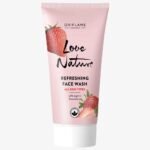 Oriflame Love Nature Refreshing Face Wash, Organic Strawberry, All Skin Types, 50ml - Fast Shipping to USA & Canada