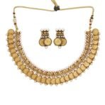 Shreyadzines Temple Jewelry Gold Plated Ginni Choker Necklace Jewelry Set for Women & Girls - Fast Shipping to USA & Canada - Image 2