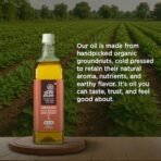 Pure & Sure Organic Cold Pressed Groundnut Oil 1 Ltr | 100% Natural Peanut Oil/Sing Tel Edible for Cooking | Extracted on Wooden Churner | Nutrient Rich & Chemical Free - Fast Shipping to USA & Canada - Image 5