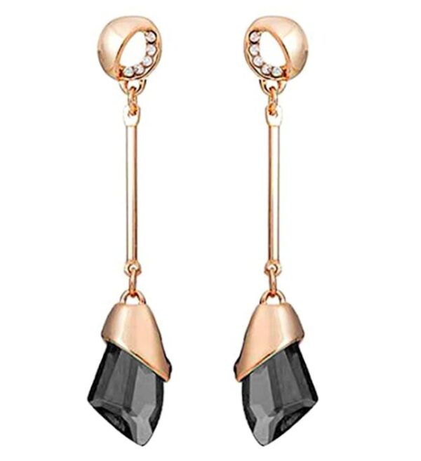 Nilu's Collection Geometric Crystal Classic Elegant Long Water Drop Earrings For Women - Fast Shipping to USA & Canada