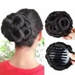 Fashion Alley Hair Extensions For Girls 1Pc Clip In Extensions Synthetic Hair Updo Accessories Bun Hair Extension Fake Hair Buns Easy Bun Maker Bun Hair Maker Bun Hairpiece 1Pc (Black) - Fast Shipping to USA & Canada