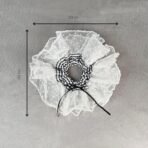 Pretty Goals Handmade Double Layered Scrunchie for Girls and Women, Cotton and Lace Hair Tie with Gingham Band, Large Ponytail Holder for Daily and Casual Styling (White) - Fast Shipping to USA & Canada - Image 4