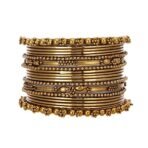 ZENEME Oxidised Silver-Plated Textured Bangles Jewellery Set for Girls and Women (2.4 Inch) - Fast Shipping to USA & Canada - Image 2