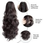 DAZZ LOOK Wavy, Curly 16 Inches Long Ponytail Claw Hair Extension, Synthetic Fiber, Brown Color - Fast Shipping to USA & Canada - Image 7