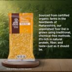 Pure & Sure Organic Toor Dal - 500 gm | 100% Natural & Premium Arhar, Tur, Tuar Dal | Rich in Proteins & Fibers | Unpolished & Unadulterated - Fast Shipping to USA & Canada - Image 4