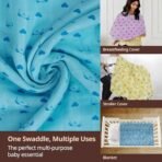 LuvLap Cotton Muslin Swaddle Set Dots Hearts, Pack of 3 - Fast Shipping to USA & Canada - Image 7