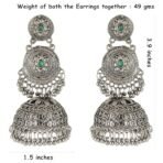 Shreyadzines Trendy Oxidised Stone Jhumki Jhumkas Dangle Earring Set for Women - Fast Shipping to USA & Canada - Image 4