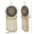 Shreyadzines Designer Padmavati Style Oxidized Gold Dangle Long Earrings for Women and Girls - Fast Shipping to USA & Canada - Image 5