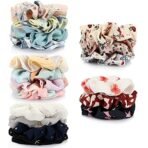 FAMEZA 12 Pcs Chiffon Hair Bands Ponytail Ties Hair Scrunchies Flower Hair Scrunchies Girl Hair Accessory, Great For Casual And Party Dress, Multicolor - Fast Shipping to USA & Canada - Image 4