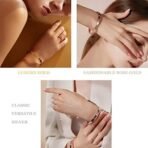 MEENAZ Rose Gold Evil Eye Adjustable Bracelet for Women - Fast Shipping to USA & Canada - Image 6