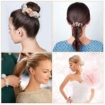 FAMEZA 12 Pcs Chiffon Hair Bands Ponytail Ties Hair Scrunchies Flower Hair Scrunchies Girl Hair Accessory, Great For Casual And Party Dress, Multicolor - Fast Shipping to USA & Canada - Image 6