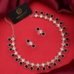 Brado 2 Rosegold AD Necklace Choker Set - Fast Shipping to USA & Canada - Image 3