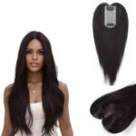 VIEWS 2 Clip Matt hair Middle Partition Straight Synthetic Hair Topper, Hairpiece/Hair Extensions (Brown Color) - Fast Shipping to USA & Canada