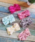 ANNACREATIONS Premium Designer Soft Flower Bow Hairband, Plastic Headband Hair Accessories For Baby Girls, Pack Of 6 - Assorted - Fast Shipping to USA & Canada - Image 6
