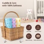 LuvLap Cotton Muslin Swaddle Set Dots Hearts, Pack of 3 - Fast Shipping to USA & Canada - Image 4