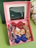 ANNACREATIONS Multi-Coloured Baby Girl Kids Hairband Headbands Elastic Hair Accessory Set 5 Pcs With Gift Box-Pink (5) - Fast Shipping to USA & Canada - Image 5