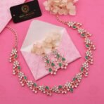 Bardo Antique Rose Gold AD Choker Set - Fast Shipping to USA & Canada - Image 5