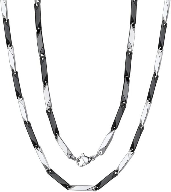 MEENAZ chain for man black gold boys men Stylish anti tarnish Neck Stylish Necklace Stainless Steel Chains Accessories Jewellery - Fast Shipping to USA & Canada