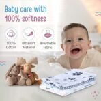 LuvLap Muslin Cotton Baby Washcloth Stars & Balloons, Pack of 6 - Fast Shipping to USA & Canada - Image 3