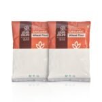 Pure & Sure Organic Whole Wheat Flour (Atta) 2Kg | 100% Atta & No Maida | Freshly Milled from Farms | High in Iron, Zinc & Protein | No Additives & Chemical Free| 1 Kg each (Pack of 2) - Fast Shipping to USA & Canada