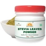 SriSatymev Stevia Leaves Powder 100g Unprocessed - Madhu Tulsi | Natural Sweetener | Jar Pack - Fast Shipping to USA & Canada