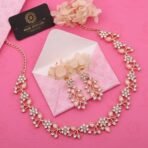 Brado Rose Gold Stone Studded Necklace Set - Fast Shipping to USA & Canada - Image 4