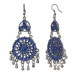 Shreyadzines Designer Afghani Oxidized Silver Enamel Earrings for Women and Girls (Blue) - Fast Shipping to USA & Canada - Image 4