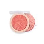 Makeup Revolution Blusher Reloaded Rhubarb & Custard |Pressed sheer velvet powder blush |Finely milled super soft compact |Buildable coverage for a natural-looking flush of color | 7.5gm - Fast Shipping to USA & Canada