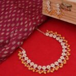 Bardo Antique Rose Gold AD Choker Set - Fast Shipping to USA & Canada - Image 4