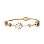 MEENAZ Rose Gold Evil Eye Butterfly Adjustable Bracelet (740) - Fast Shipping to USA & Canada