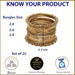 ZENEME Oxidised Silver-Plated Textured Bangles Jewellery Set for Girls and Women (2.4 Inch) - Fast Shipping to USA & Canada - Image 6