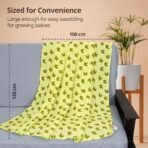 LuvLap Cotton Muslin Swaddle Set Elephant Squirrel, Pack of 3 - Fast Shipping to USA & Canada - Image 6