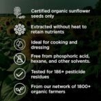 Pure & Sure Organic Cold Pressed Sunflower Oil | Sunflower Oil for Cooking | High in Antioxidants, Delicious & Healthy Sunflower Cooking Oil (1 Litre) - Fast Shipping to USA & Canada - Image 5