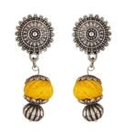 Shreyadzines Fashion Afghani Silver Oxidized Beaded Ethnic Handmade Tribal Statement Choker Thread Pendant Necklace Earrings Jewelry Set - Fast Shipping to USA & Canada - Image 4