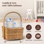 LuvLap Cotton Muslin Swaddle Set Triangles Birds Balloons, Pack of 5 - Fast Shipping to USA & Canada - Image 4